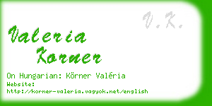 valeria korner business card